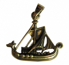 Bronzový prívesok - Loď