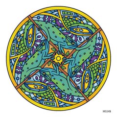 Slnečná nalepovacia zvieracia mandala - M024