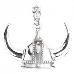 Strieborný prívesok - Vikingská helma