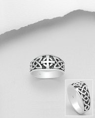 Strieborný prsteň - Keltský kríž