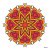 Slnečná nalepovacia mandala - M022