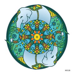 Slnečná nalepovacia zvieracia mandala - M032