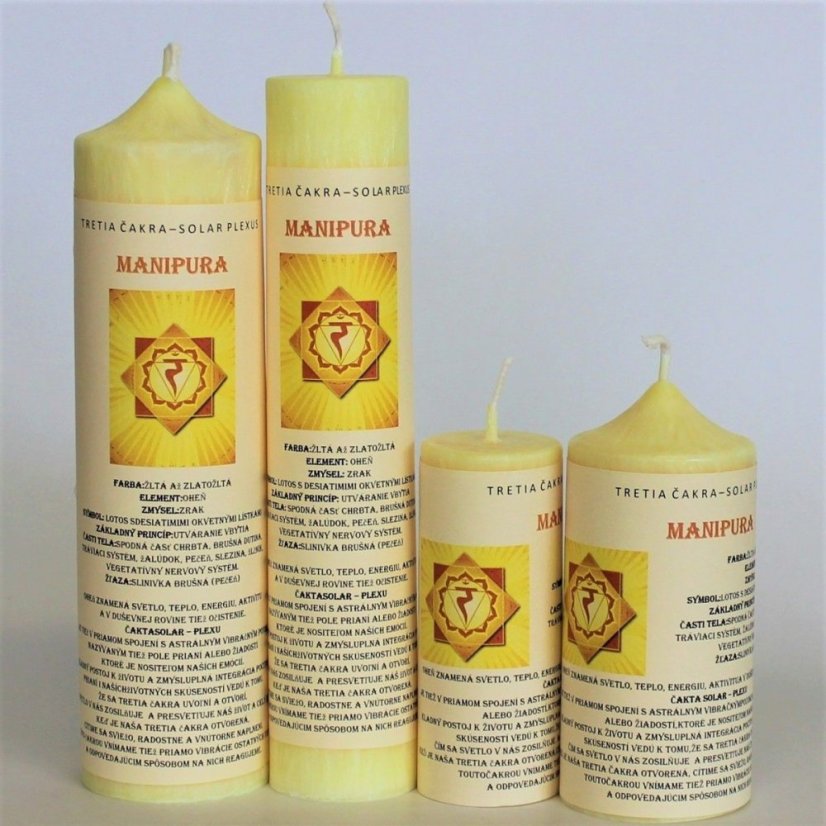Čakrová sviečka - 3. čakra (MANIPURA) Čakrová sviečka - 3. čakra (MANIPURA)