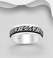 Prstene zo striebra, prstene z chirurgickej ocele - Veľkosť prsteňa - 57