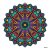 Slnečná nalepovacia mandala - M054