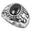 Prsteň z chirurgickej ocele - Black Soul - Veľkosť prsteňa: 58