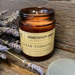 Aromaterapeutická sójová sviečka - Jasné myslenie (rozmarín)