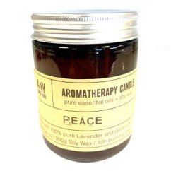 Aromaterapeutická sójová sviečka - Mier (muškát a levanduľa)