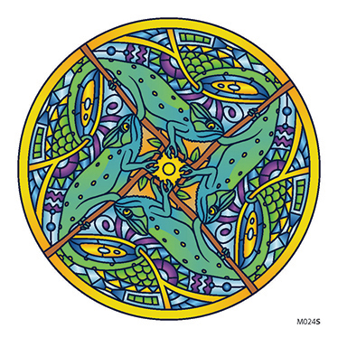 Slnečná nalepovacia zvieracia mandala - M024 - Priemer: 24 cm
