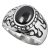 Prsteň z chirurgickej ocele - Black Soul