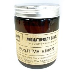 Aromaterapeutická sójová sviečka - Pozitívne vibrácie (šalvia a mäta)