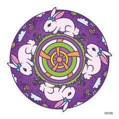 Slnečná nalepovacia zvieracia mandala - M030