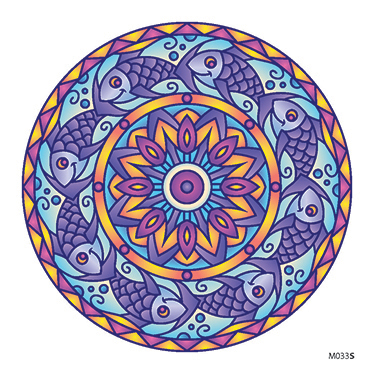 Slnečná nalepovacia zvieracia mandala - M033